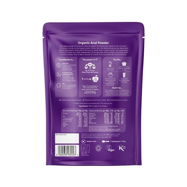 Naturya Organic Acai Powder 125g