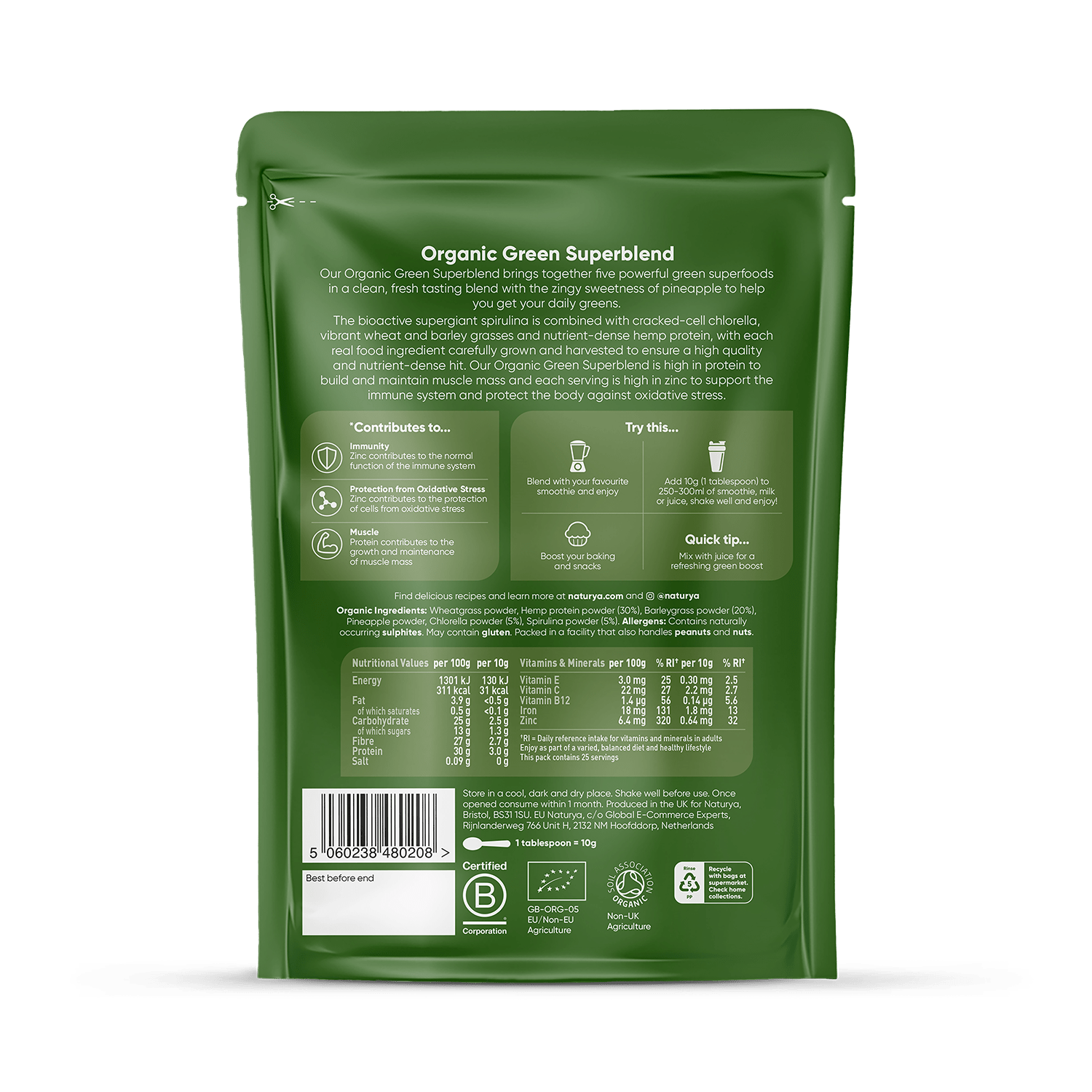 Naturya Organic Greens Blend 250g