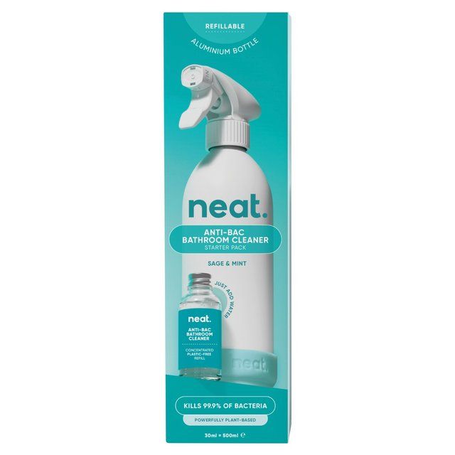 Neat Anti-Bac Bathroom Cleaner Refill Starter Pack Sage & Mint   500ml