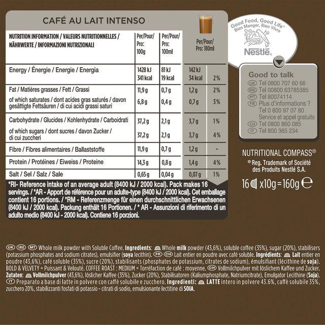 Nescafe Dolce Gusto Cafe Au Lait Intenso Pods 16 per pack