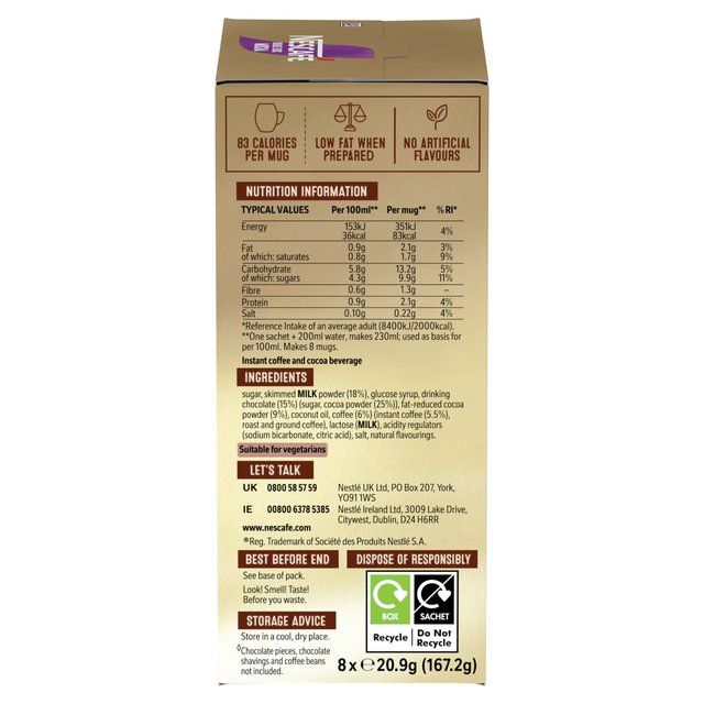 Nescafe Gold Double Choca Mocha Instant Coffee 8 Sachets 8 per pack