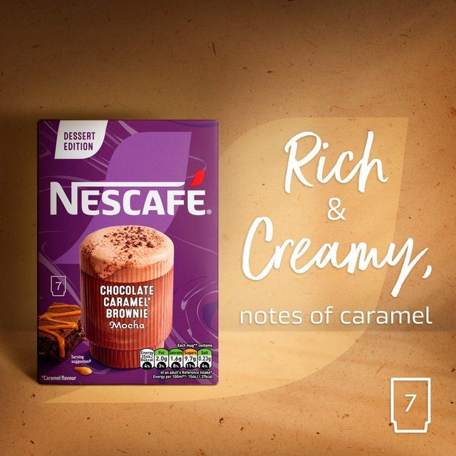 Nescafe Gold Frothy Coffee Chocolate Caramel Brownie Iced 7 sachets 6 x 149g