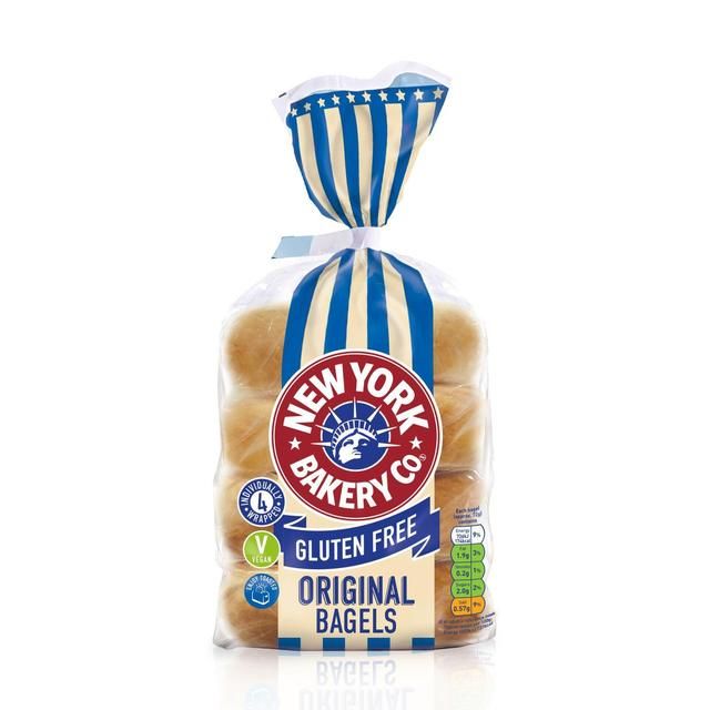 New York Bakery Co. Gluten Free Plain Bagels 288g