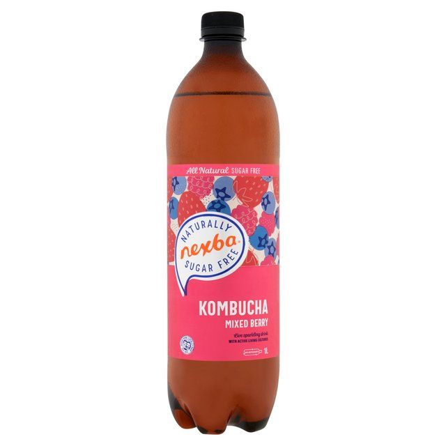 Nexba Naturally Sugar Free Mixed Berry Kombucha 1L