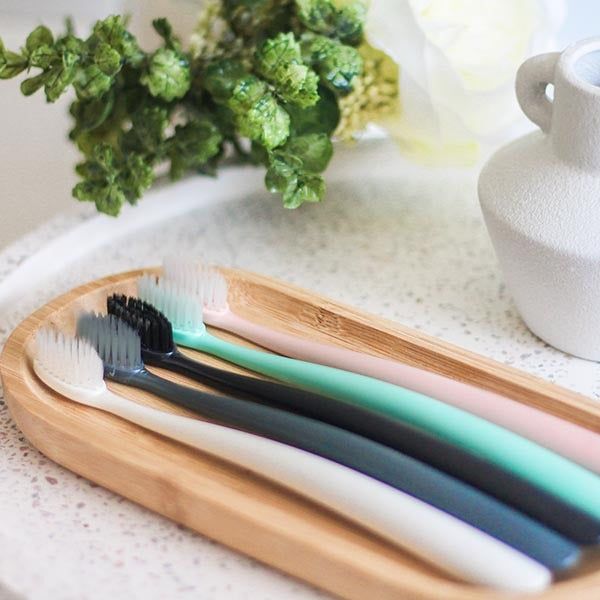 NFco Biodegradable Toothbrush - Pirate Black & Monsoon Mist