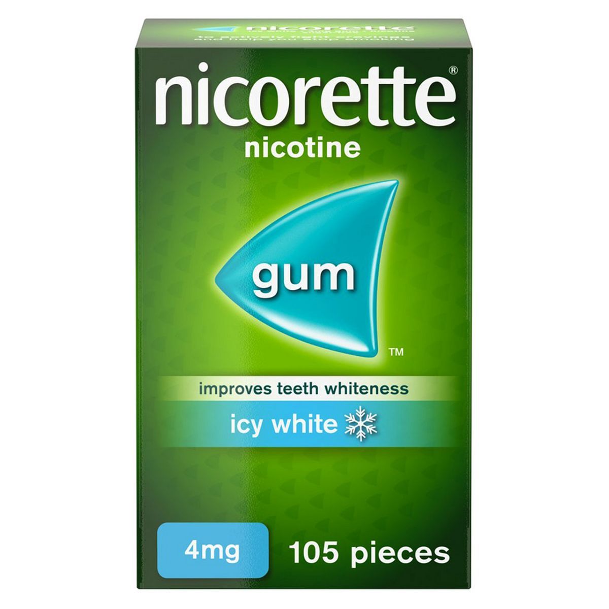 Nicorette Icy White 4mg Nicotine Gum 105 pieces