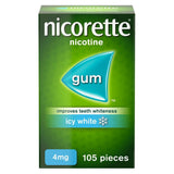 Nicorette Icy White 4mg Nicotine Gum 105 pieces