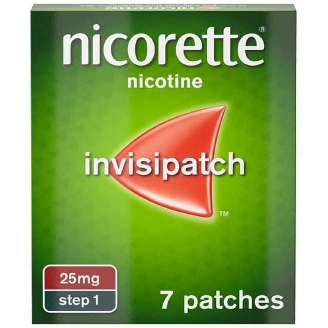 Nicorette Invisi Patch Step 1 25 mg 7 Patches (Stop Smoking Aid) 7 per pack