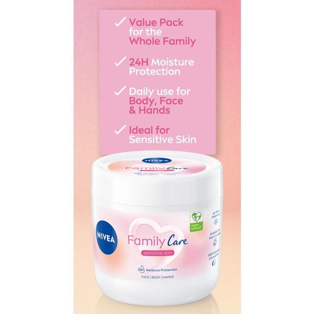 NIVEA Family Care Sensitive Moisturising Cream 450ml