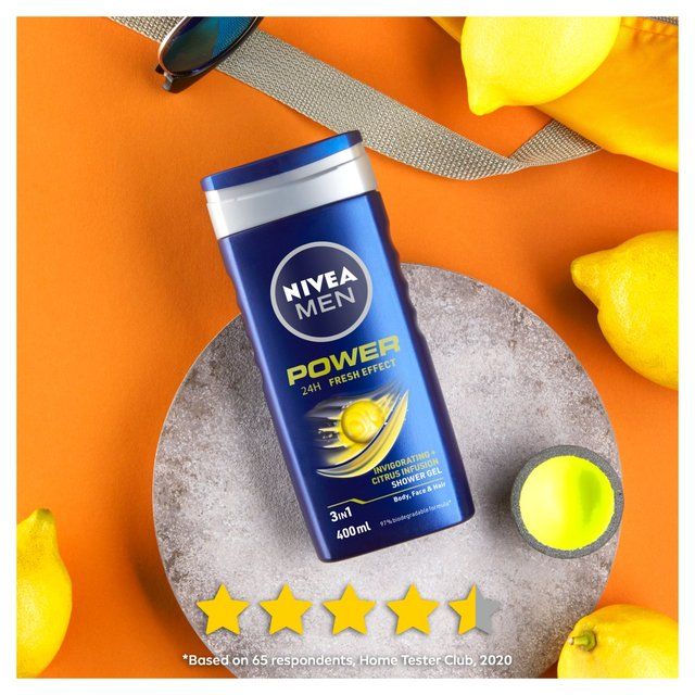 NIVEA MEN Power 3 in 1 Shower Gel 400ml