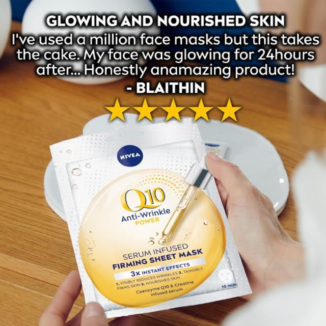NIVEA Q10 Power Anti-Wrinkle Face Sheet Mask 1 pc
