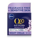 NIVEA Q10 Power Anti-Wrinkle Night Face Cream for Sensitive Skin 50ml