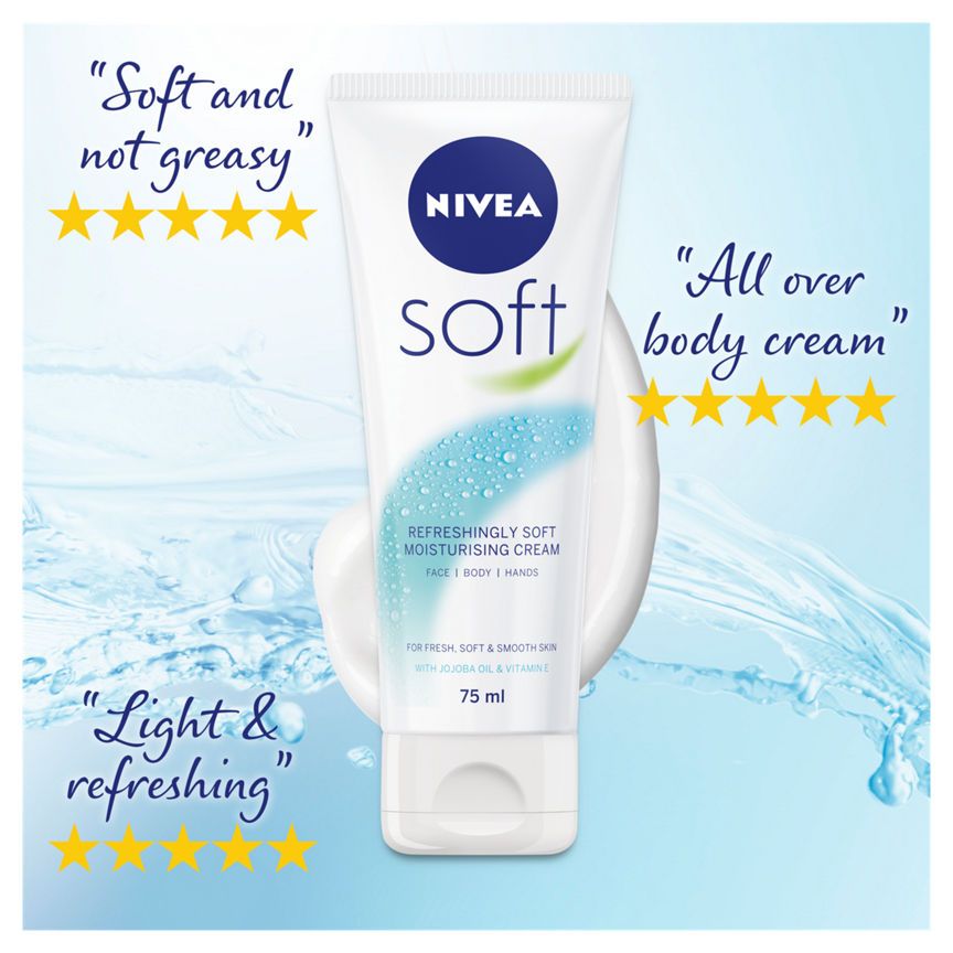 Nivea Refreshingly Soft Moisturising Cream For Face Hands And Body