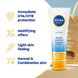 NIVEA SUN UV Face SPF 50 Sun Cream Shine Control 50ml