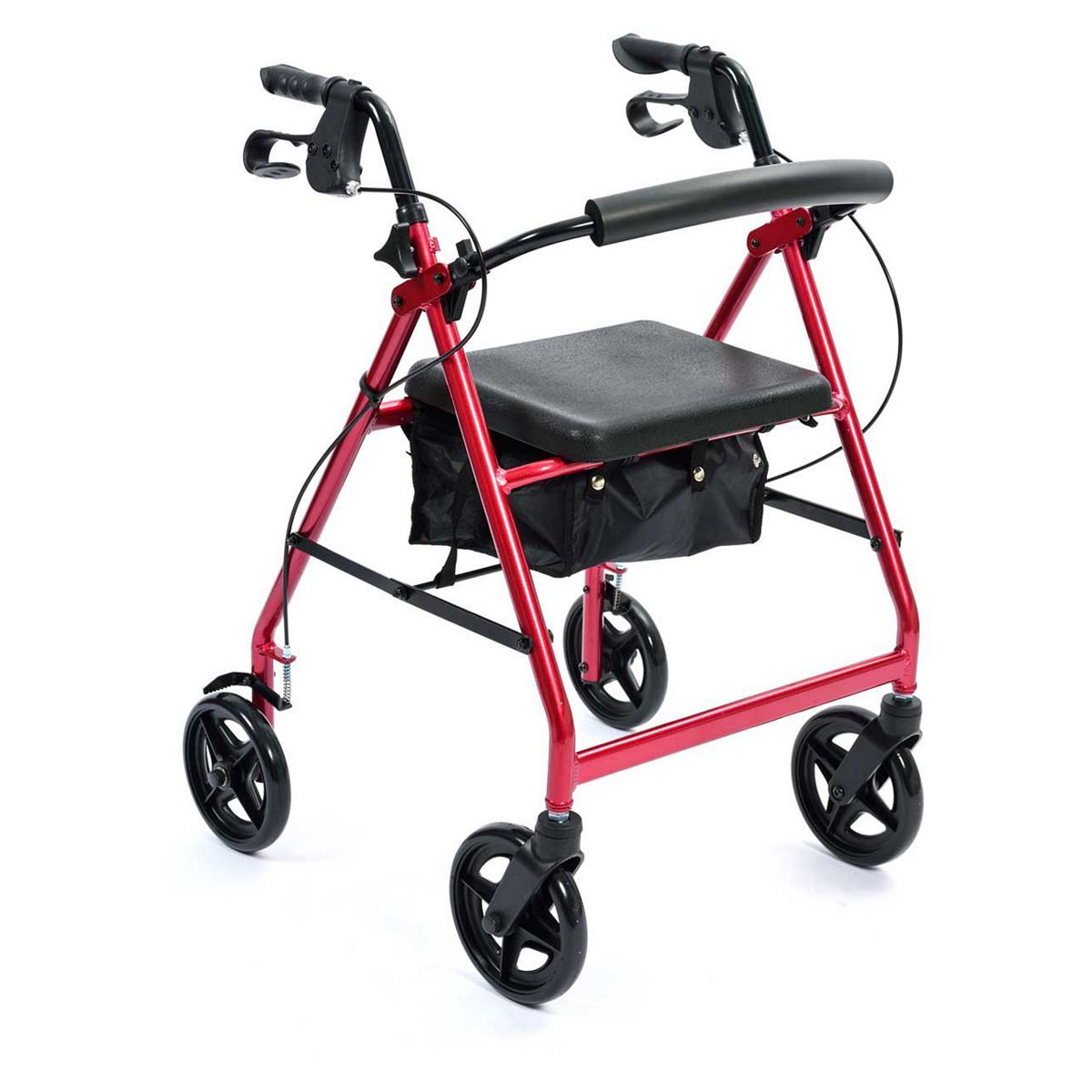 NRS Healthcare A-Series 4-Wheel Rollator- Red