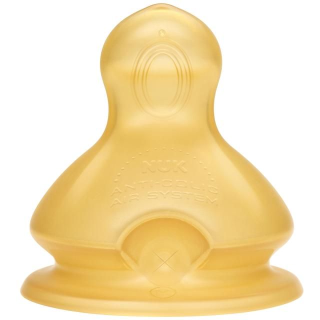 NUK First Choice+ Bottle Teat 6-18 Months Latex with Medium Feed Hole 2 2 per pack