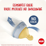 NUK First Choice+ Bottle Teat 6-18 Months Latex with Medium Feed Hole 2 2 per pack