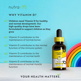 Nutravita Vitamin D3 Drops for Kids 60ml 400IU/10µg per Drop