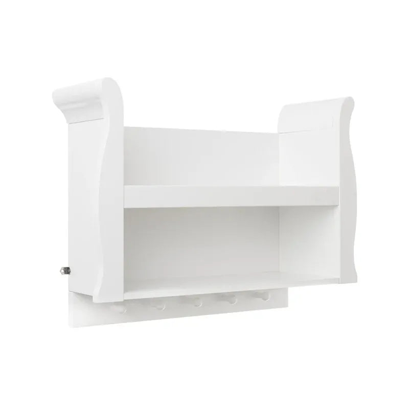 Obaby Stamford sleigh nursery shelf in white, imported from the UK