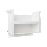 Obaby Stamford sleigh nursery shelf in white, imported from the UK