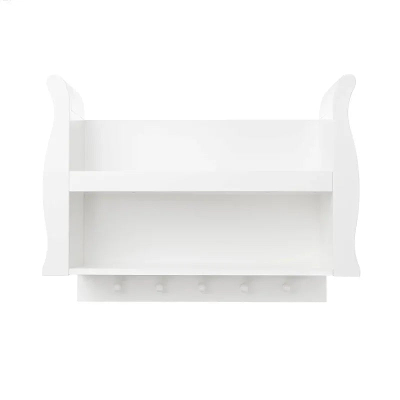 Obaby Stamford sleigh nursery shelf in white, imported from the UK