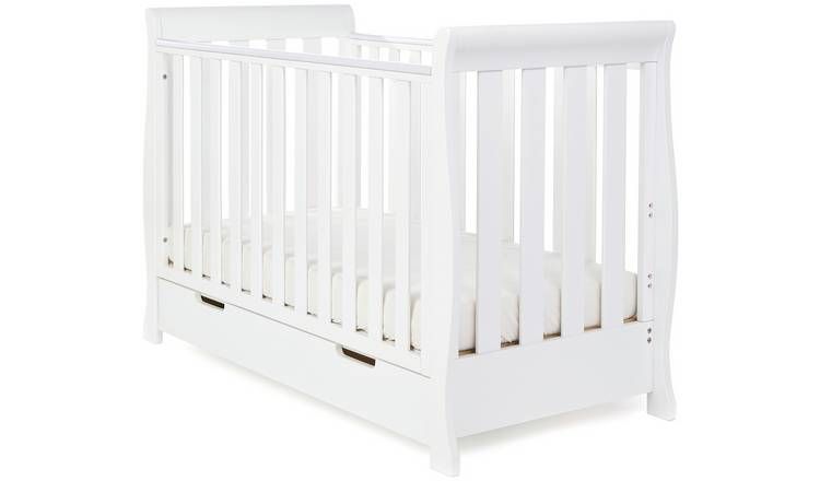 Obaby Stamford Mini Sleigh Cot Bed - White