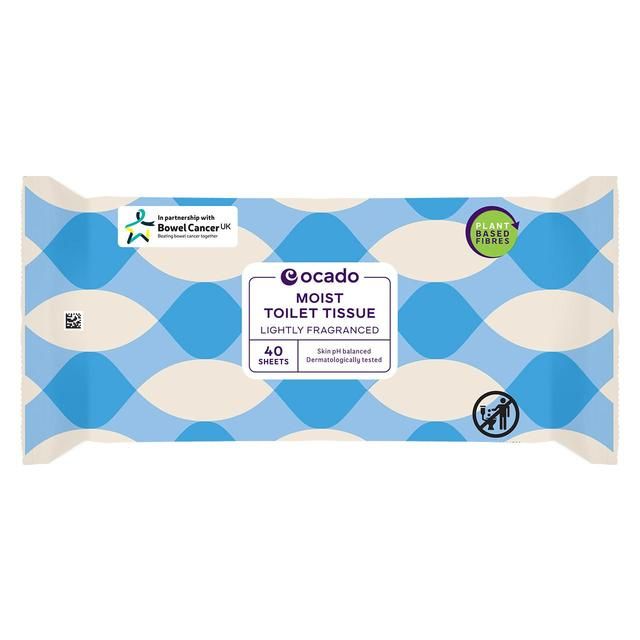 Ocado Lightly Fragranced Moist Toilet Tissue Wipes 40 per pack