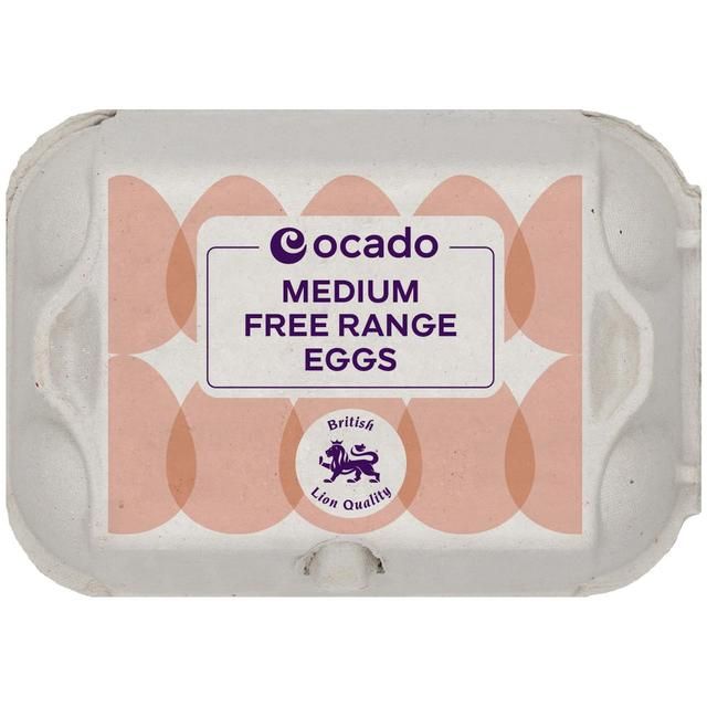 Ocado Medium Free Range Eggs 6 per pack