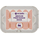 Ocado Medium Free Range Eggs 6 per pack