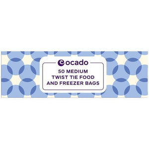 Ocado Medium Twist Tie Food & Freezer Bags 50 per pack