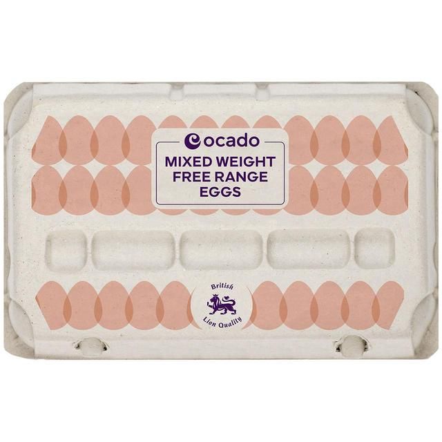 Ocado Mixed Weight Free Range Eggs 15 per pack