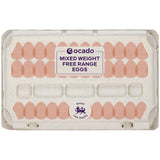 Ocado Mixed Weight Free Range Eggs 15 per pack
