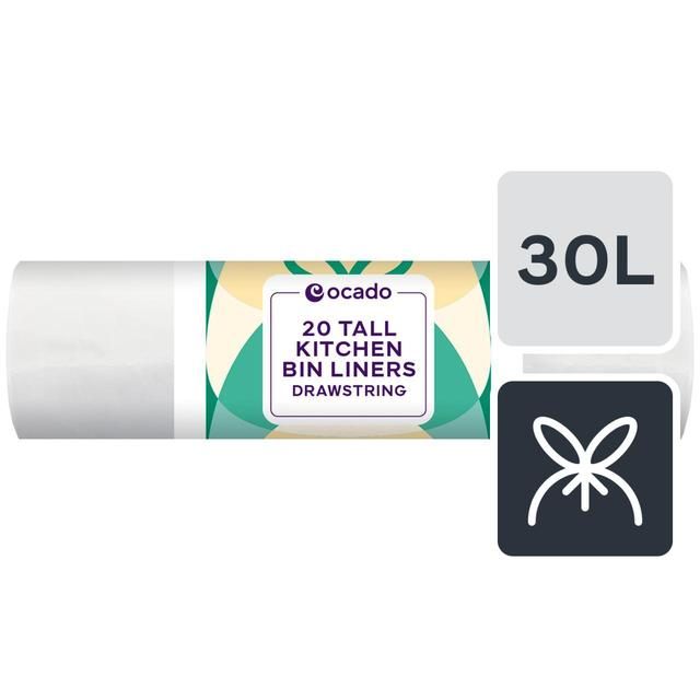 Ocado Tall Kitchen Bin Liner 30L 20 per pack