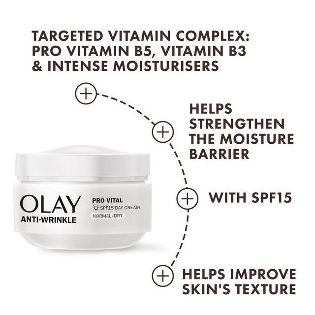 Olay Anti-Wrinkle Pro Vital Moisturiser Day Cream Mature Skin 50ml