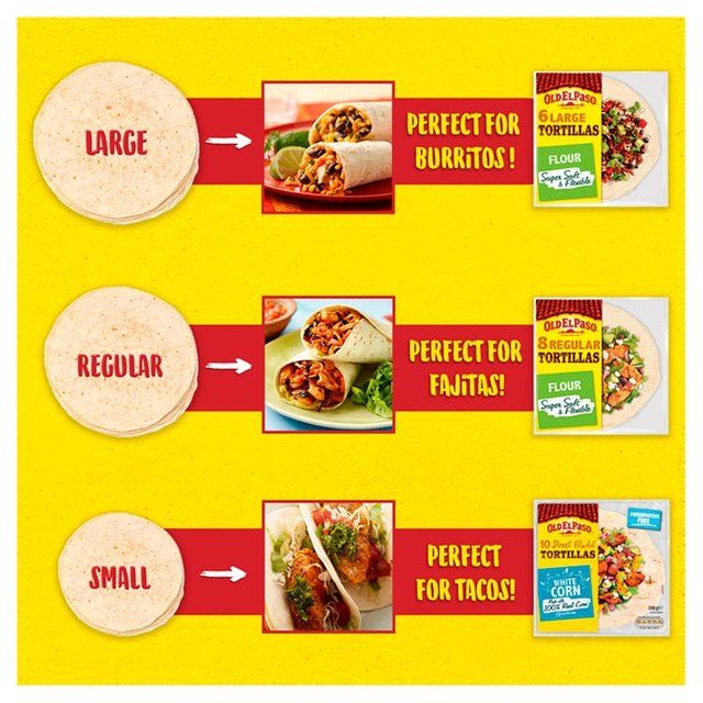 Old El Paso Flour Tortilla Fajita Wraps 8 per pack