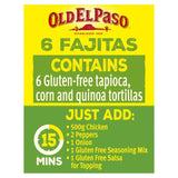 Old El Paso Gluten Free Tortilla Fajita Wraps 6 per pack
