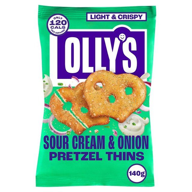 Olly's Pretzel Thins - Sour Cream & Onion   140g