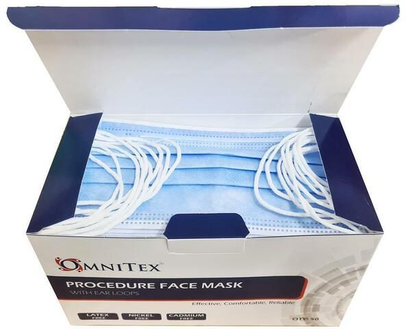 Omnitex 3ply Type IIR Disposable Surgical Face Mask (50pk)