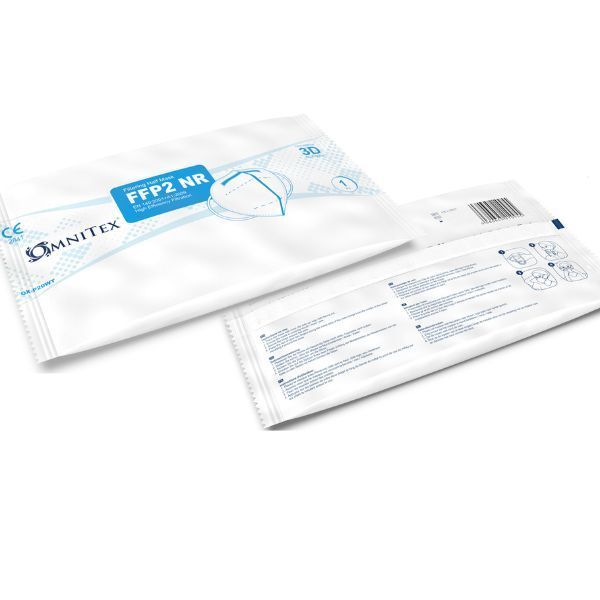 Omnitex FFP2 Face Mask - White 20pk (Individually Packed)