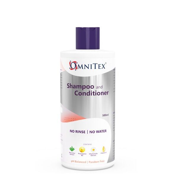 Omnitex Rinse Free Shampoo & Conditioner, NHS Product-500ml