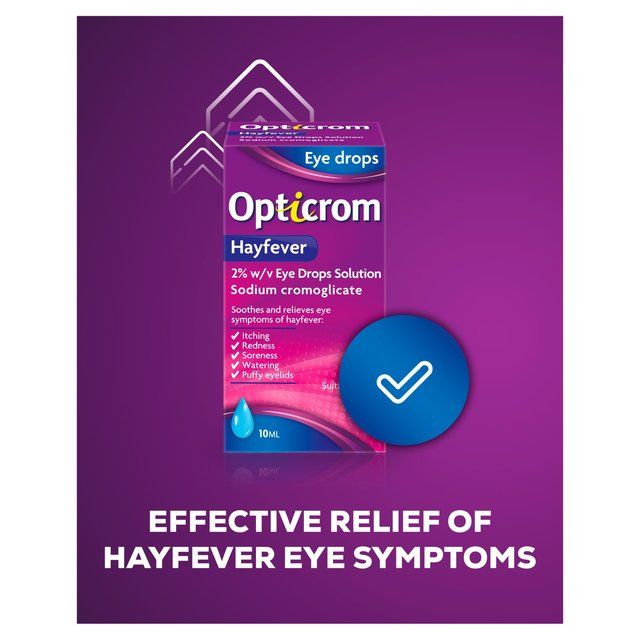 Opticrom Hayfever Eye Drops 10ml