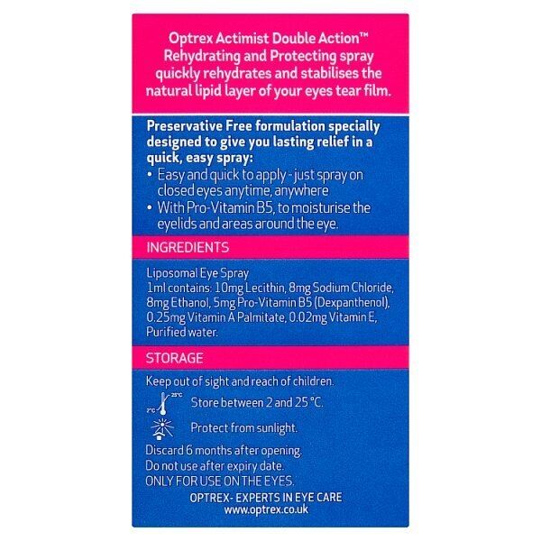 Optrex ActiMist Double Action Spray Dry Irritated Eyes 10ml