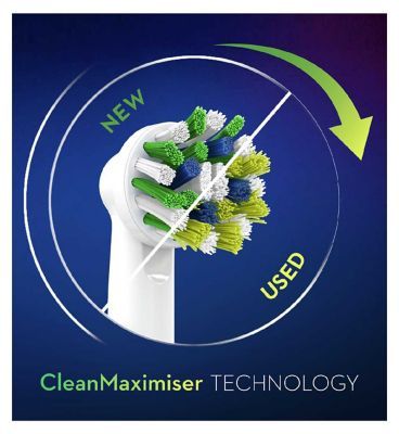 Oral-B CrossAction Toothbrush Head with CleanMaximiser Technology, 8 Pack