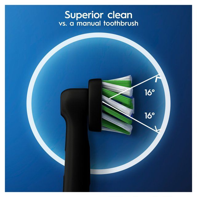 Oral B Crossaction Toothbrush Heads Black 2 per pack
