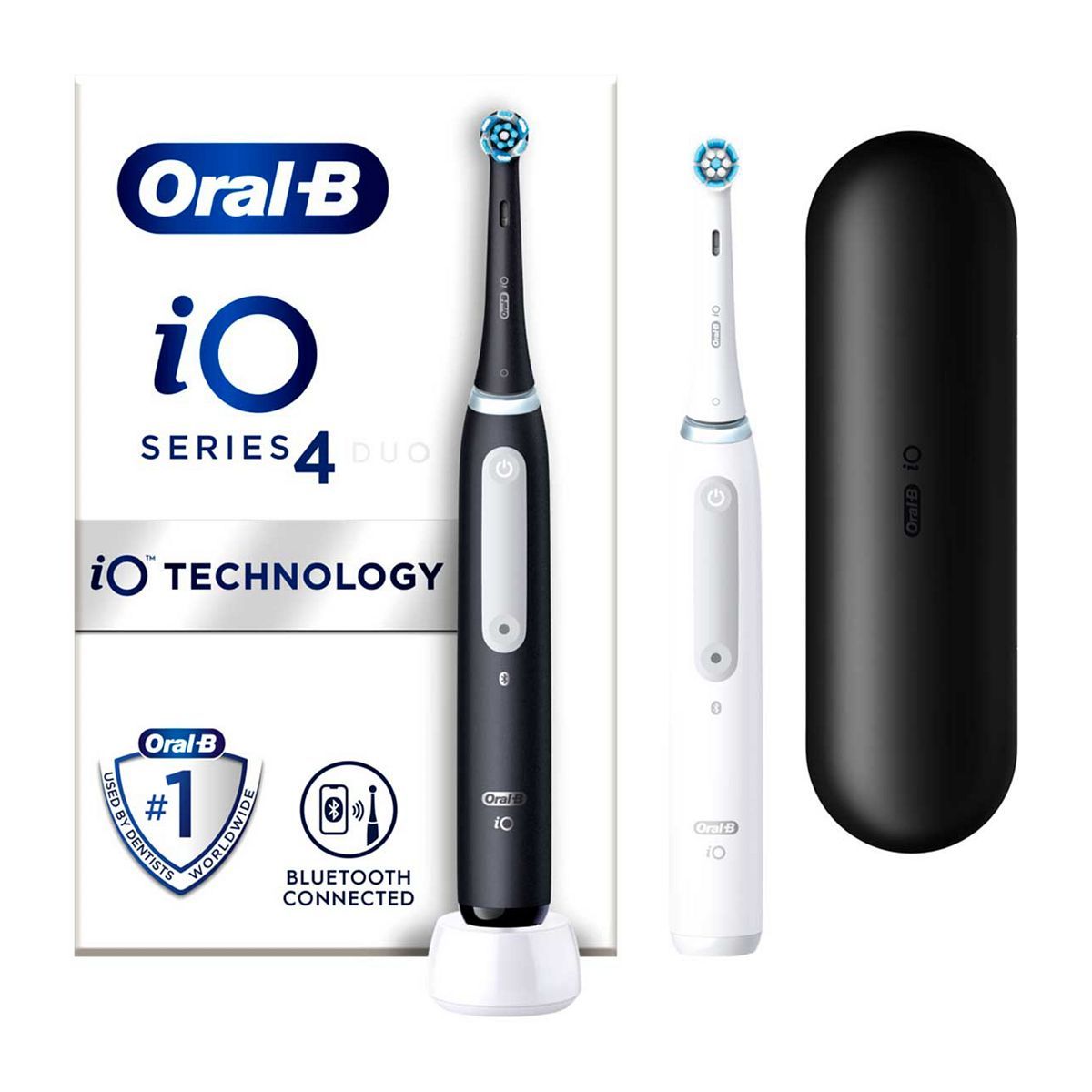 Oral-B iO4 Electric Toothbrush Black & White Duo Pack