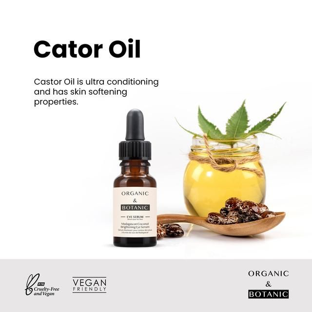 Organic & Botanic Madagascan Coconut Depuffing Eye Serum 15ml