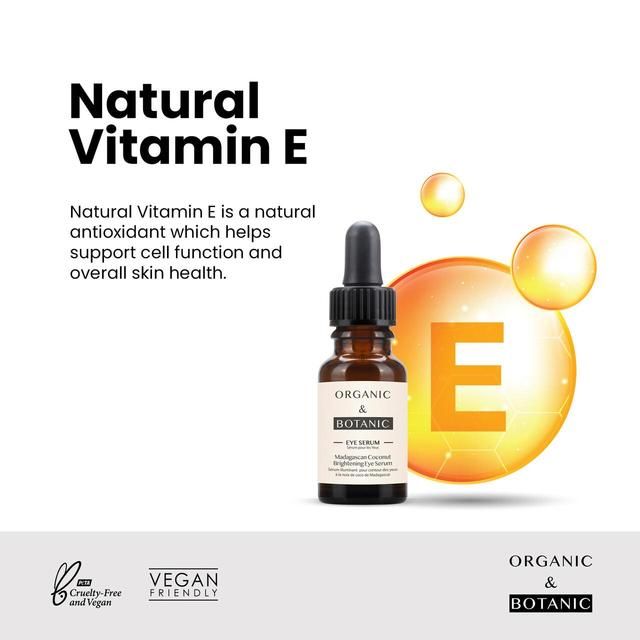 Organic & Botanic Madagascan Coconut Depuffing Eye Serum 15ml