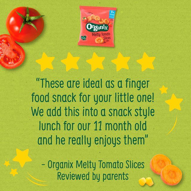 Organix Melty Tomato Organic Slices Baby Snack 7 months+ 20g