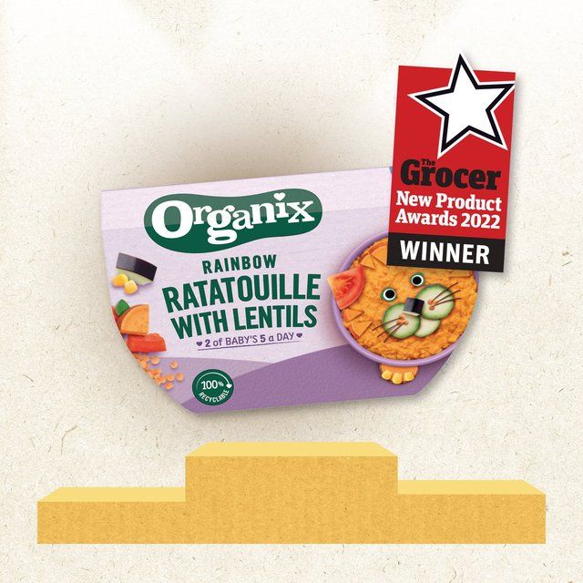 Organix Rainbow Ratatouille With Lentils Baby Food 7 months 130g