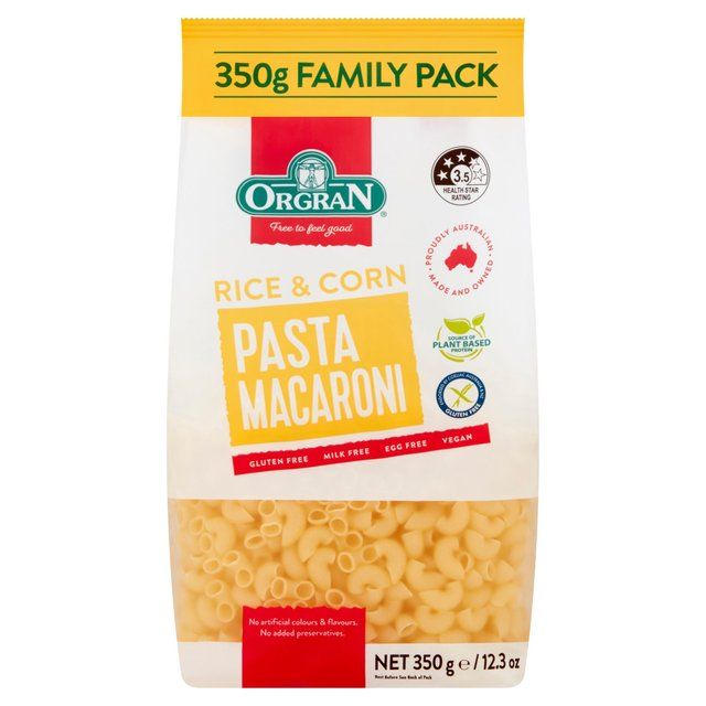 Orgran Gluten Free Rice & Corn Macaroni Pasta 350g